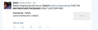 Illustration for article titled Twitch Users Try Bootlegging Mayweather-Pacquiao Fight, Get Banned